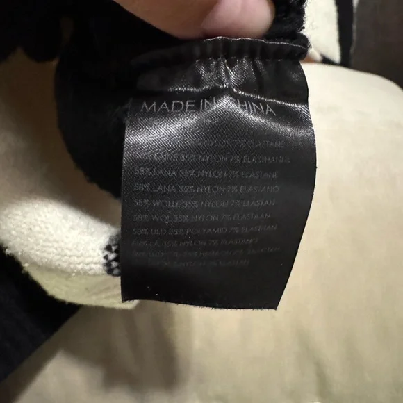 Club Monaco Black and Cream Geometric Sweater - Picture 6 of 8